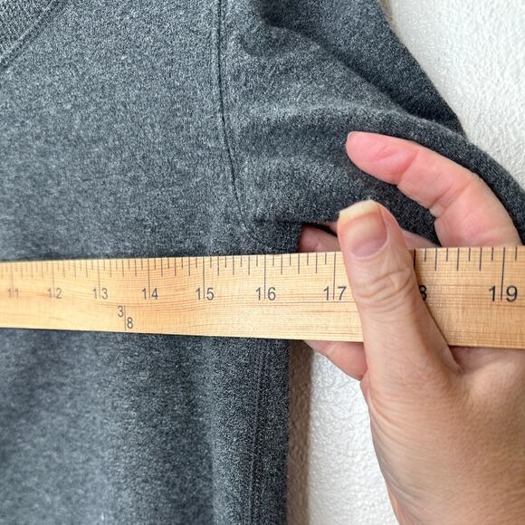 Lululemon Athletic Gray Tea Lounge Pullover Sweater Asymmetrical Hem 6 - Picture 8 of 10